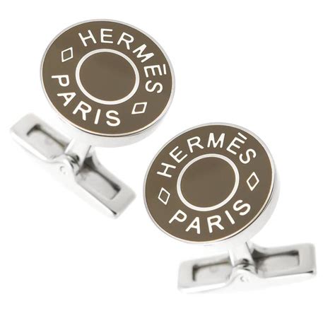 hermes h2 cufflinks|hermes cufflinks gold and enamel.